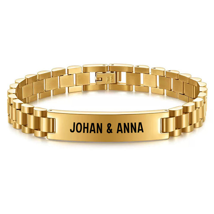 Personalisiertes Gliederarmband Armband - "An meinen Mann"