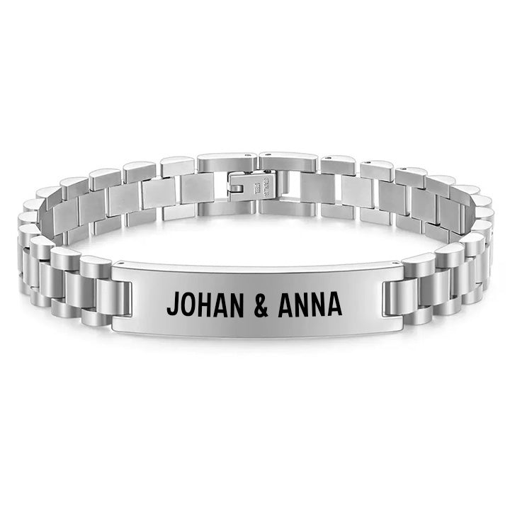 Personalisiertes Gliederarmband Armband - "An meinen Mann"