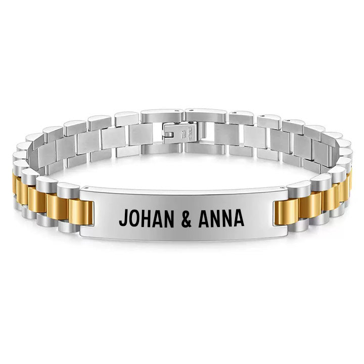 Personalisiertes Gliederarmband Armband - "An meinen Mann"