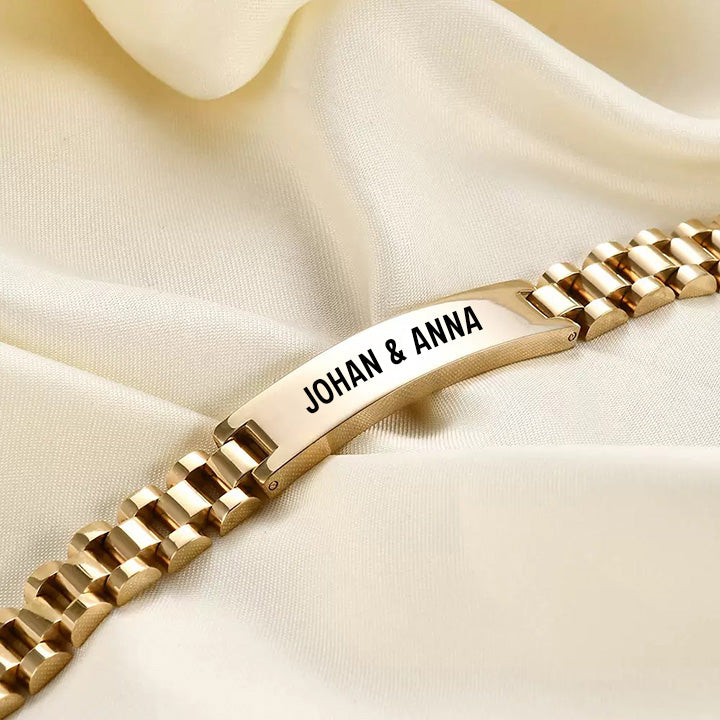 Personalisiertes Gliederarmband Armband - "An meinen Mann"