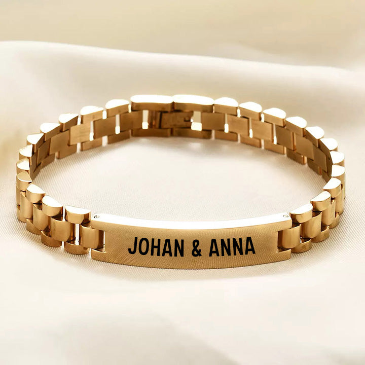 Personalisiertes Gliederarmband Armband - "An meinen Mann"