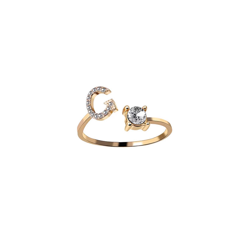 Zirkonia Buchstaben Ring