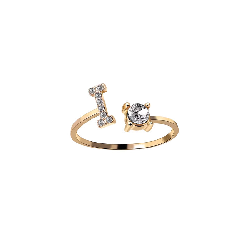 Zirkonia Buchstaben Ring