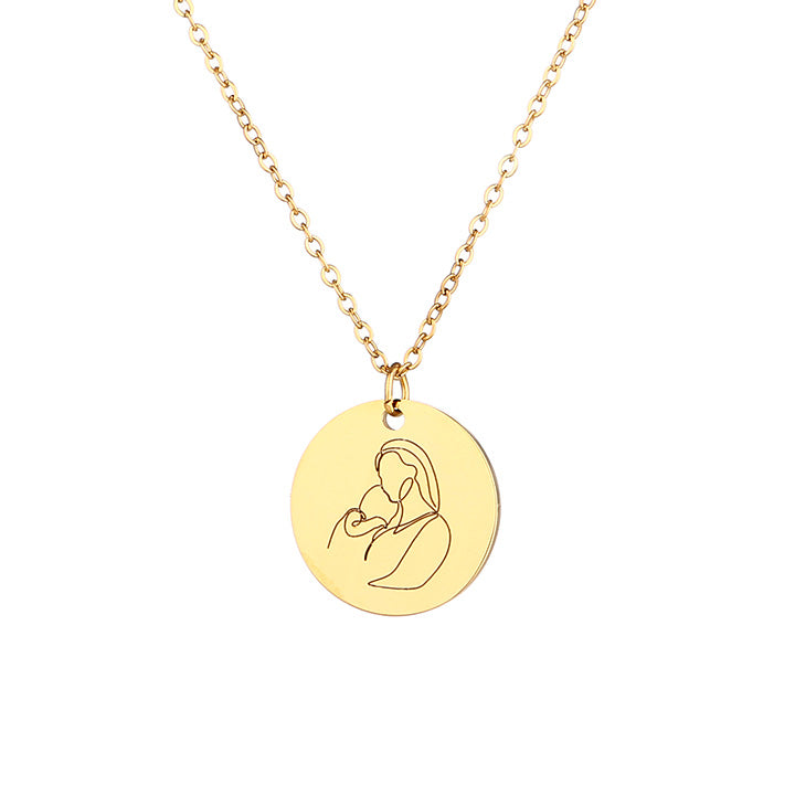 Halskette mit One Line Art Gravur