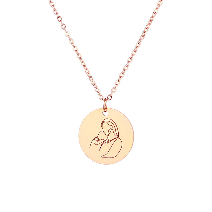 Halskette mit One Line Art Gravur