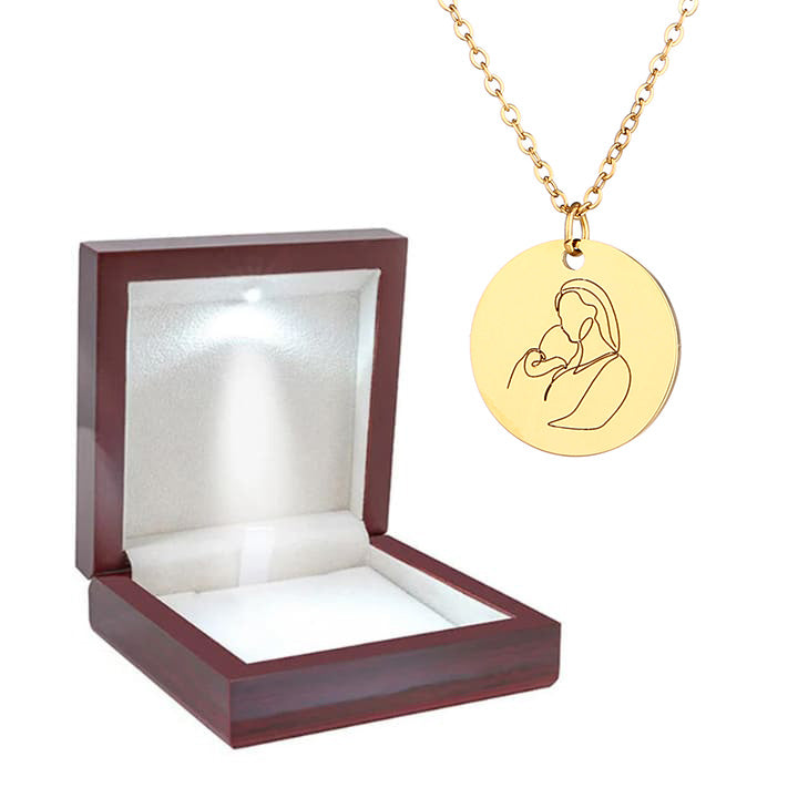 Halskette mit One Line Art Gravur