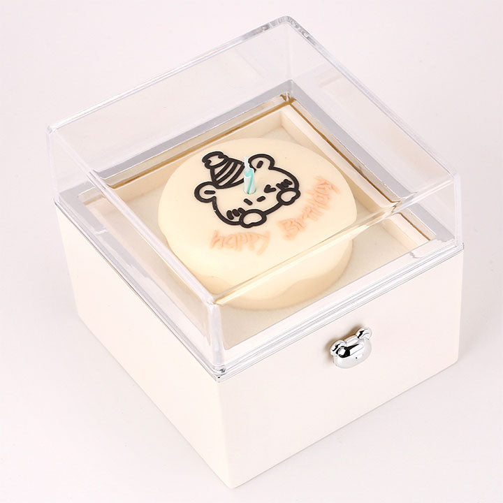 Überraschung-Rosenbox mit 14k Herz-Herzkette & Notiz