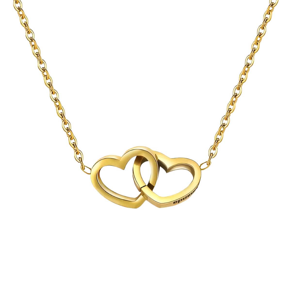 Rotierende Rosenbox - Mit Namensgravur Doppelherzkette