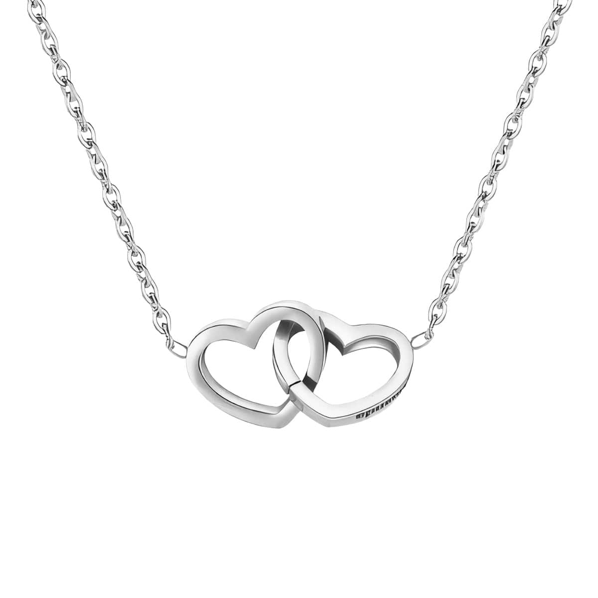 Rotierende Rosenbox - Mit Namensgravur Doppelherzkette