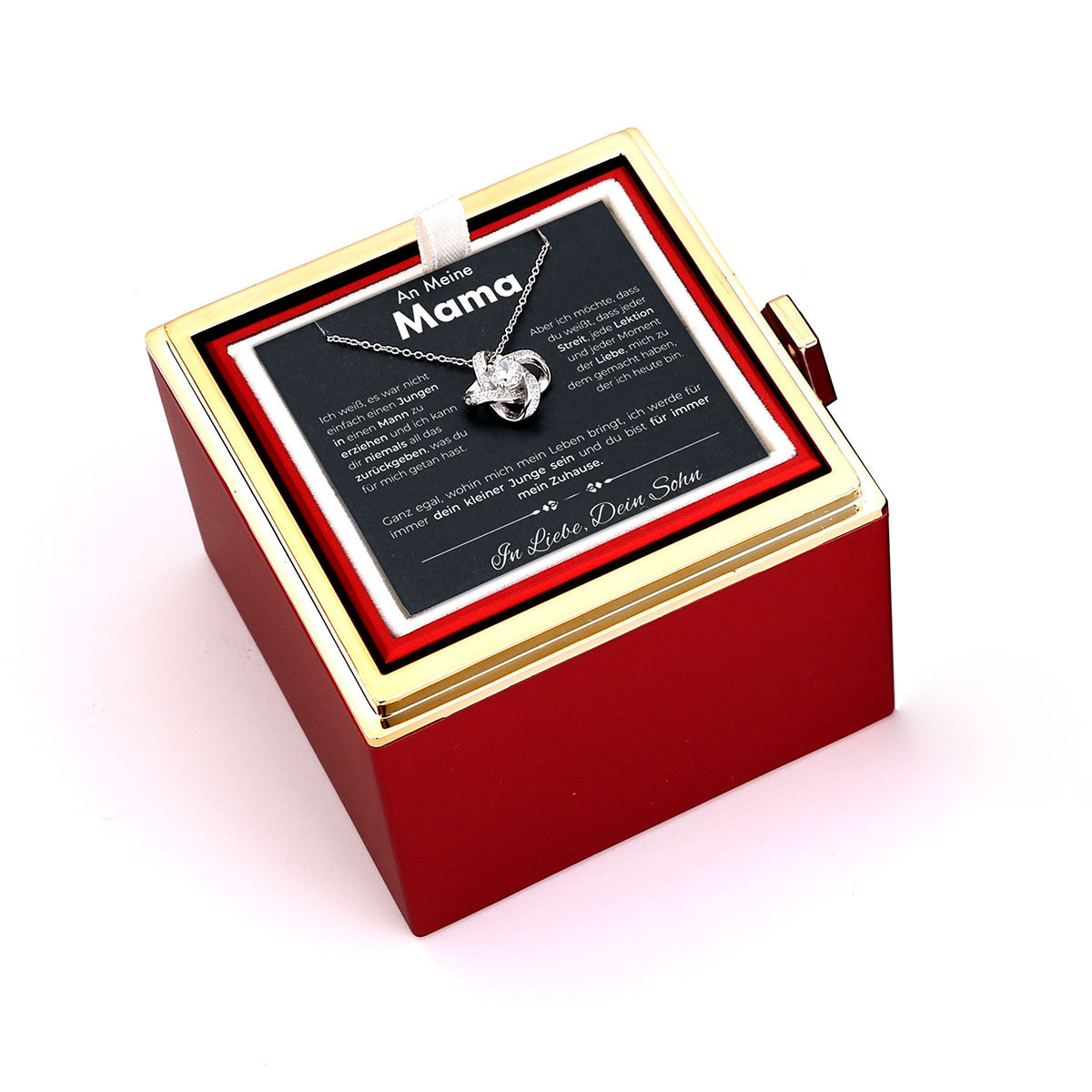 „Für immer verbunden“ - Liebesknoten-Halskette für Mama