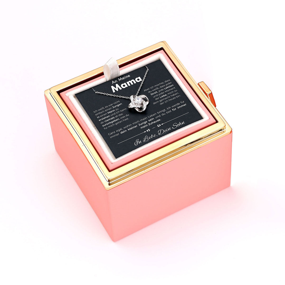 „Für immer verbunden“ - Liebesknoten-Halskette für Mama