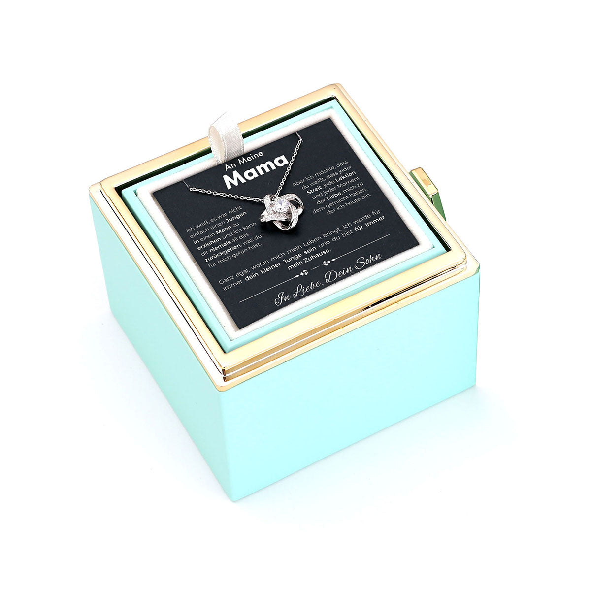 „Für immer verbunden“ - Liebesknoten-Halskette für Mama