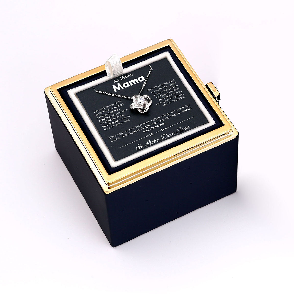 „Für immer verbunden“ - Liebesknoten-Halskette für Mama