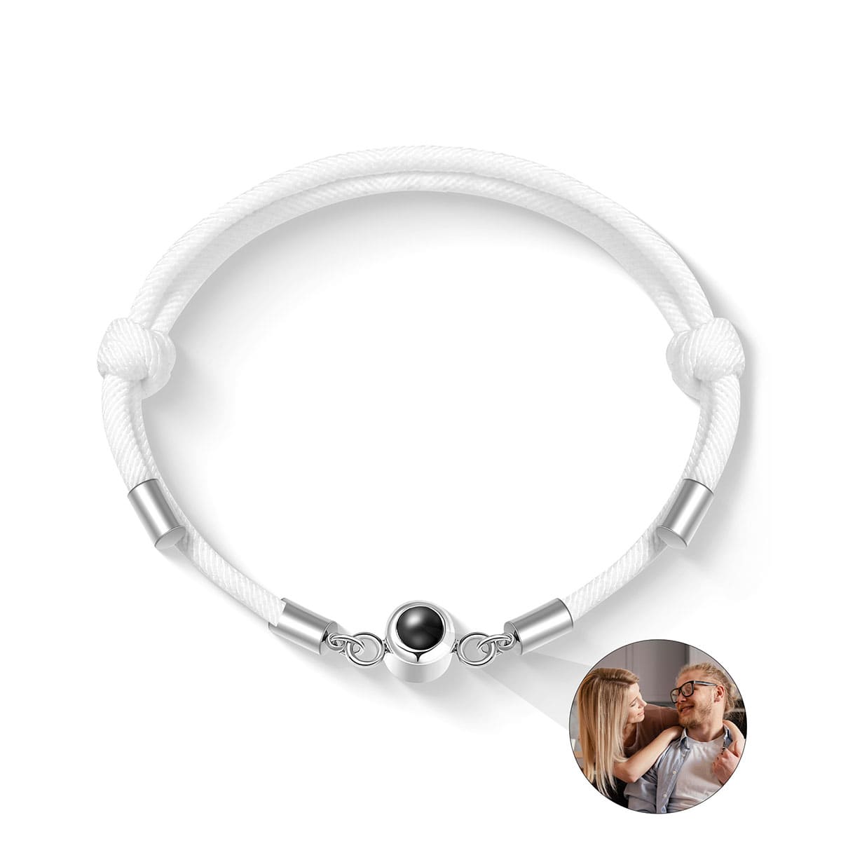 Fotoarmband mit eigenem Foto - Seemannsknoten