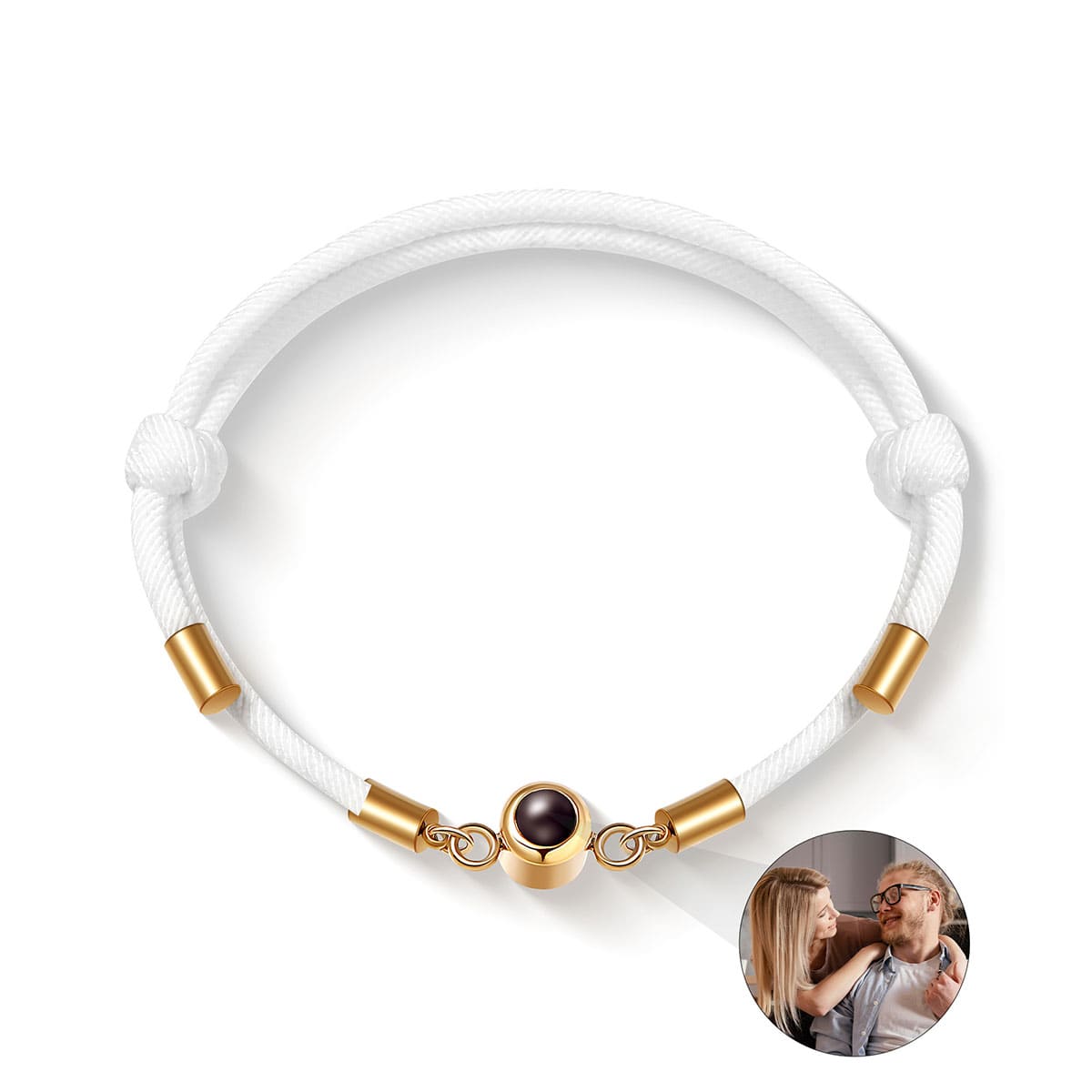 Fotoarmband mit eigenem Foto - Seemannsknoten