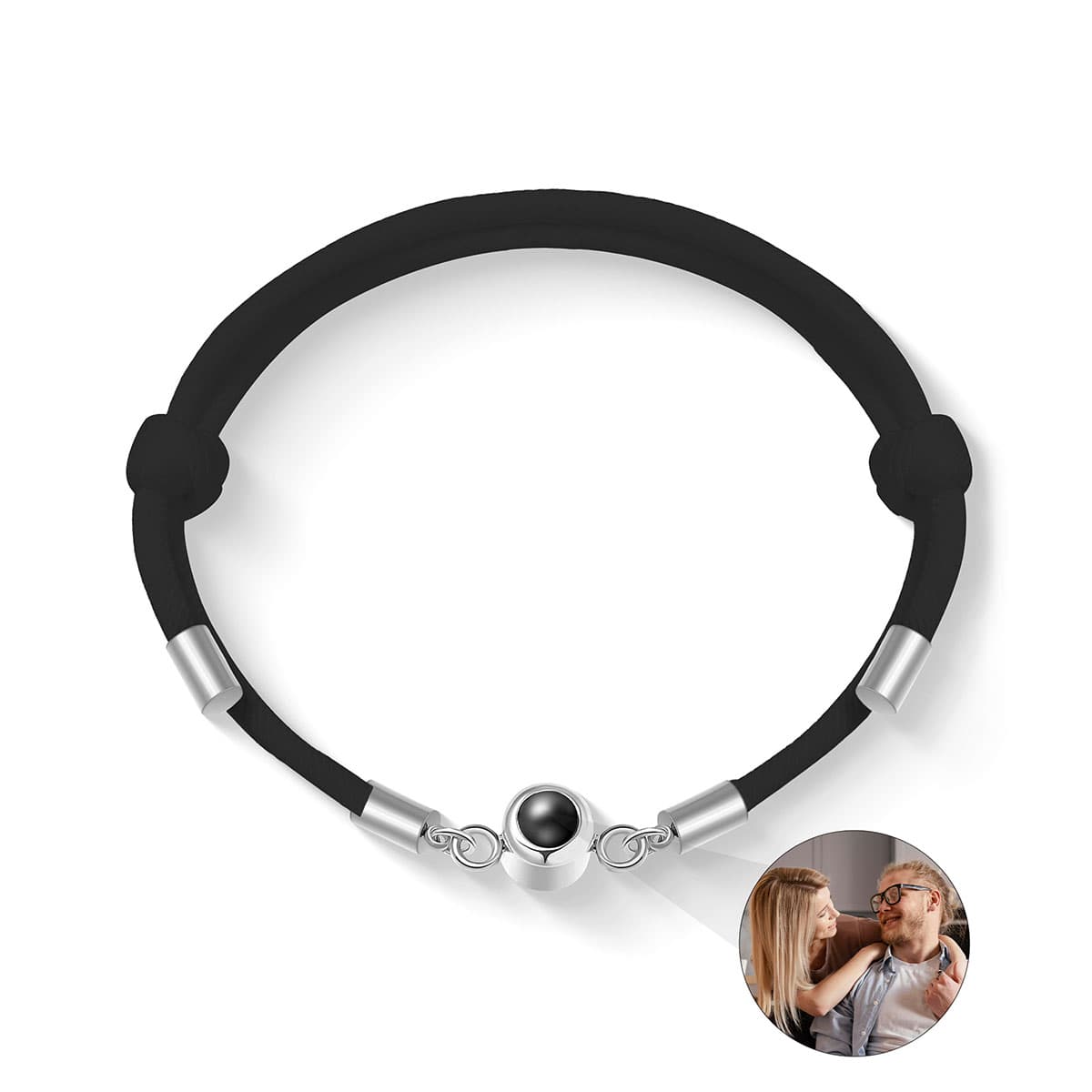 Fotoarmband mit eigenem Foto - Seemannsknoten