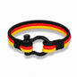 Geflochtenes Länder-Armband mit Flaggenfarben