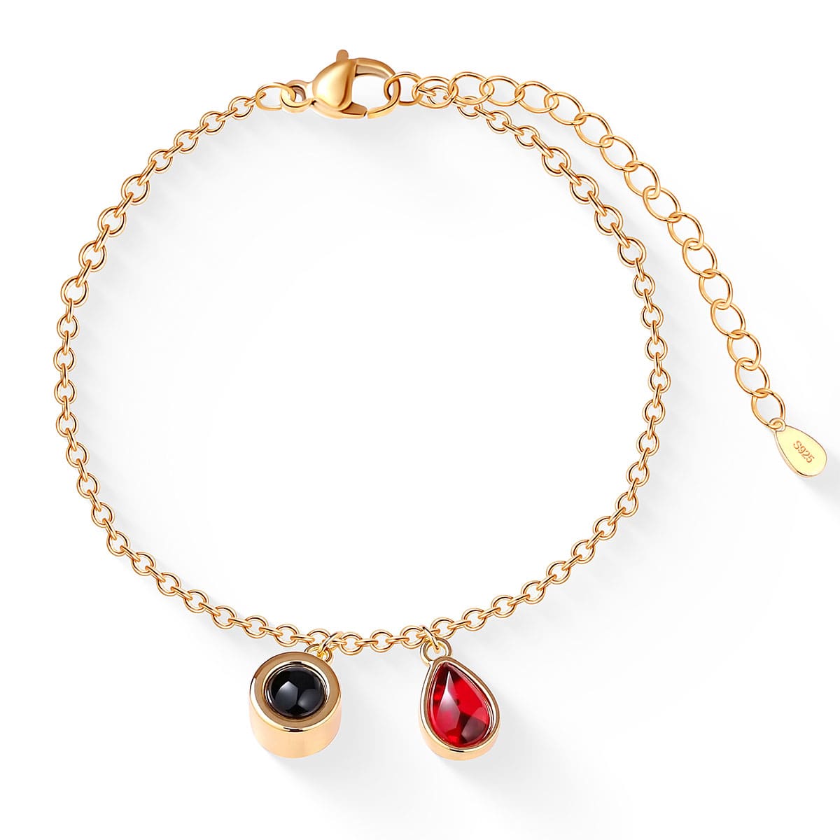 Fotoarmband mit eigenem Foto - Geburtsstein