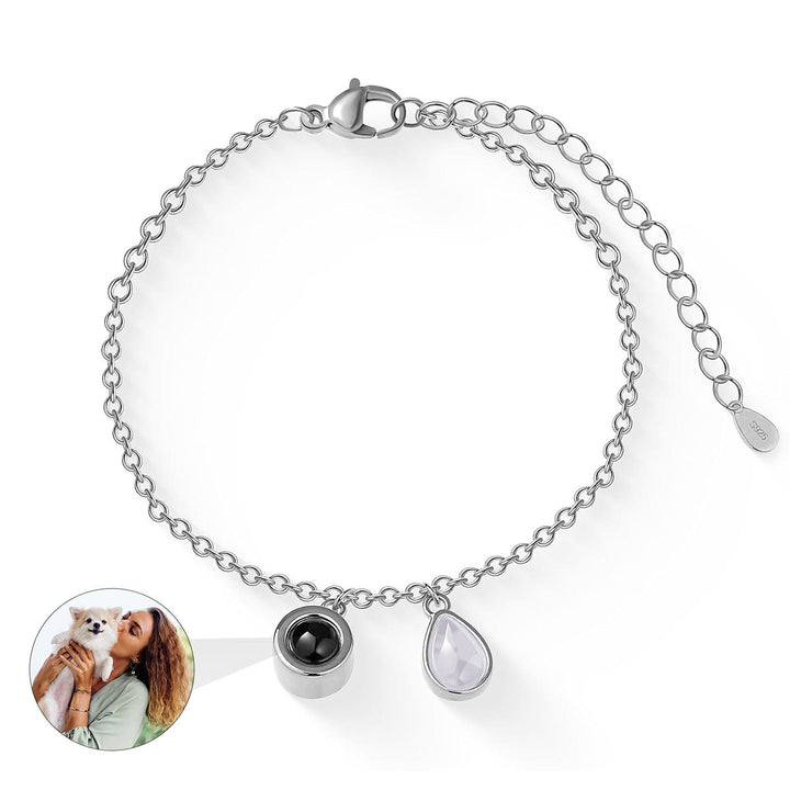 Fotoarmband mit eigenem Foto - Geburtsstein