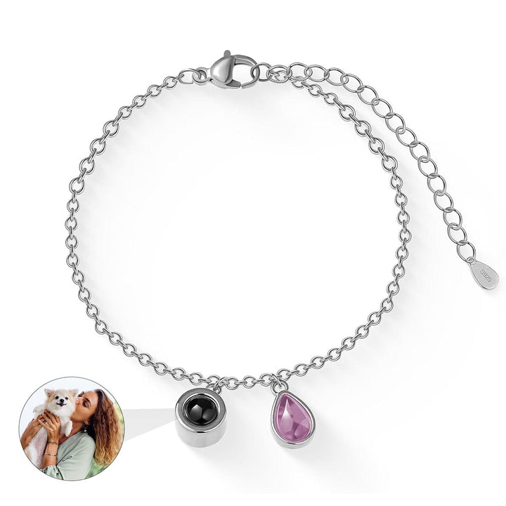 Fotoarmband mit eigenem Foto - Geburtsstein