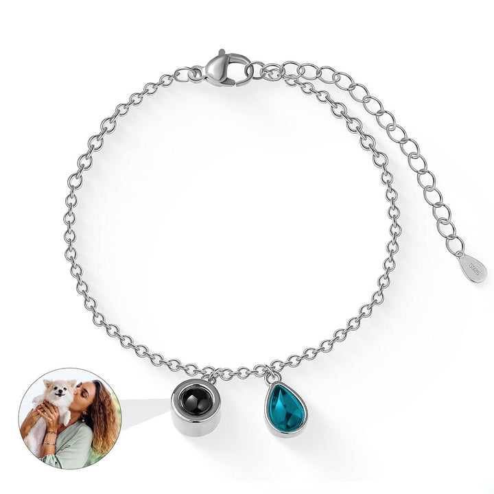 Fotoarmband mit eigenem Foto - Geburtsstein