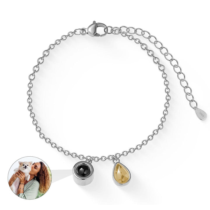 Fotoarmband mit eigenem Foto - Geburtsstein