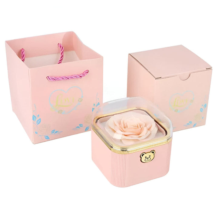Klick-Rosenbox mit Doppelherzkette