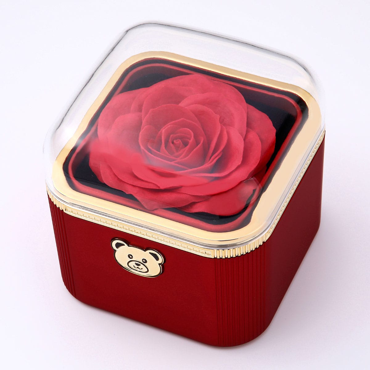 Klick-Rosenbox mit Doppelherzkette