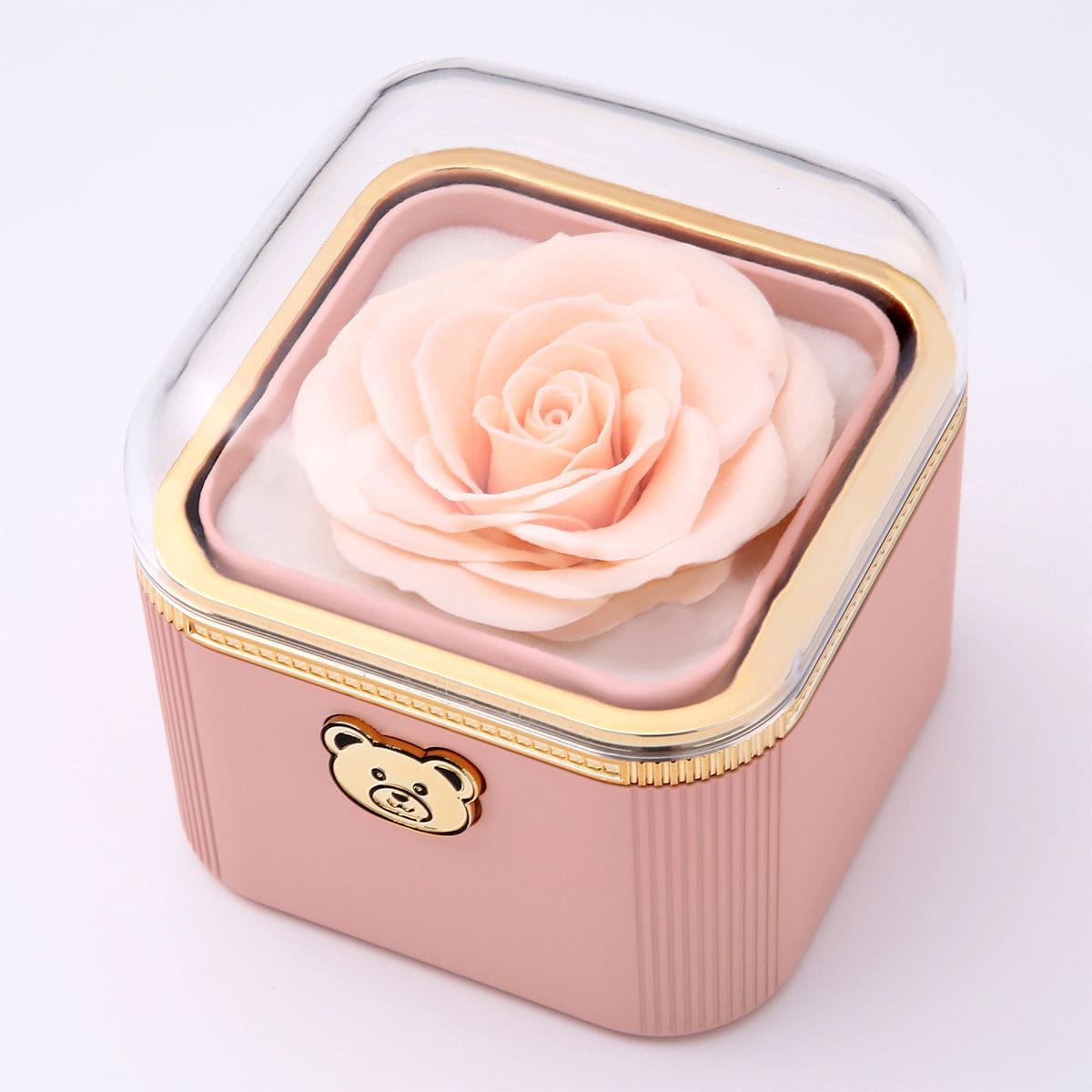 Klick-Rosenbox mit Doppelherzkette