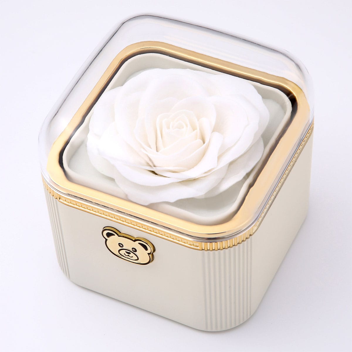 Klick-Rosenbox mit Doppelherzkette