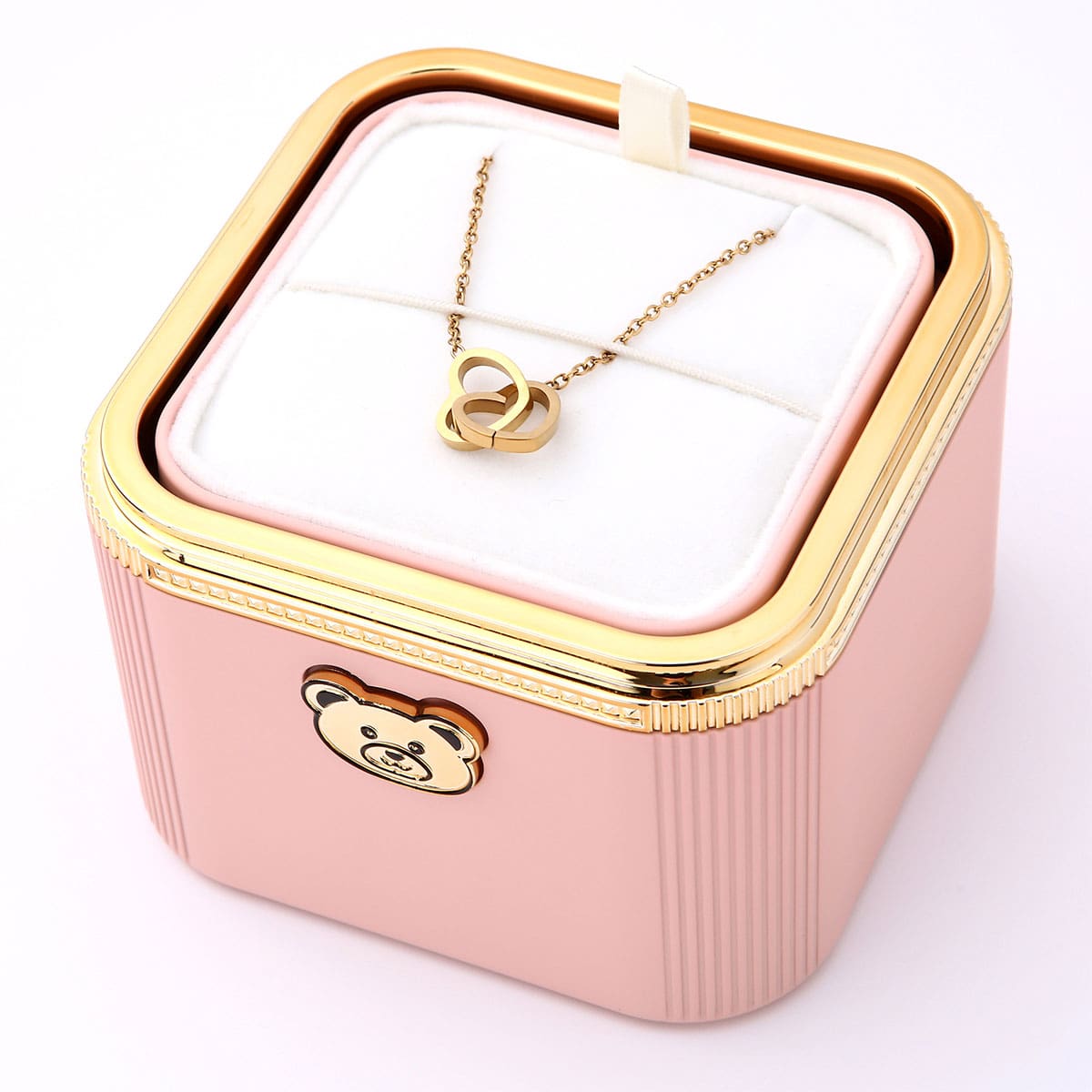 Überraschungs Geburtstags Box mit Doppelherzkette und Kerze