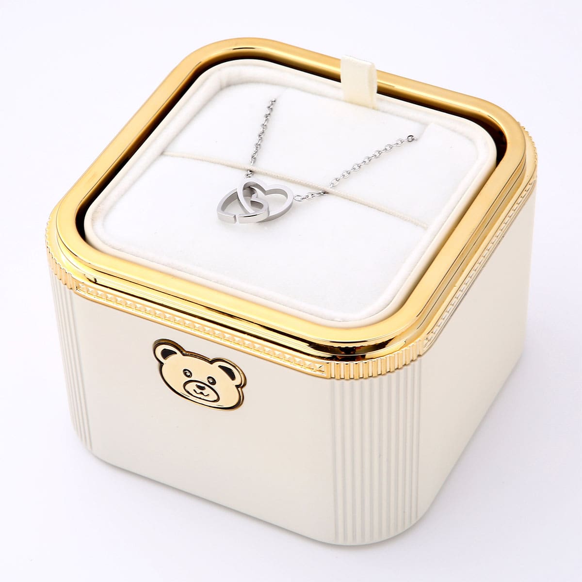 Überraschungs Geburtstags Box mit Doppelherzkette und Kerze