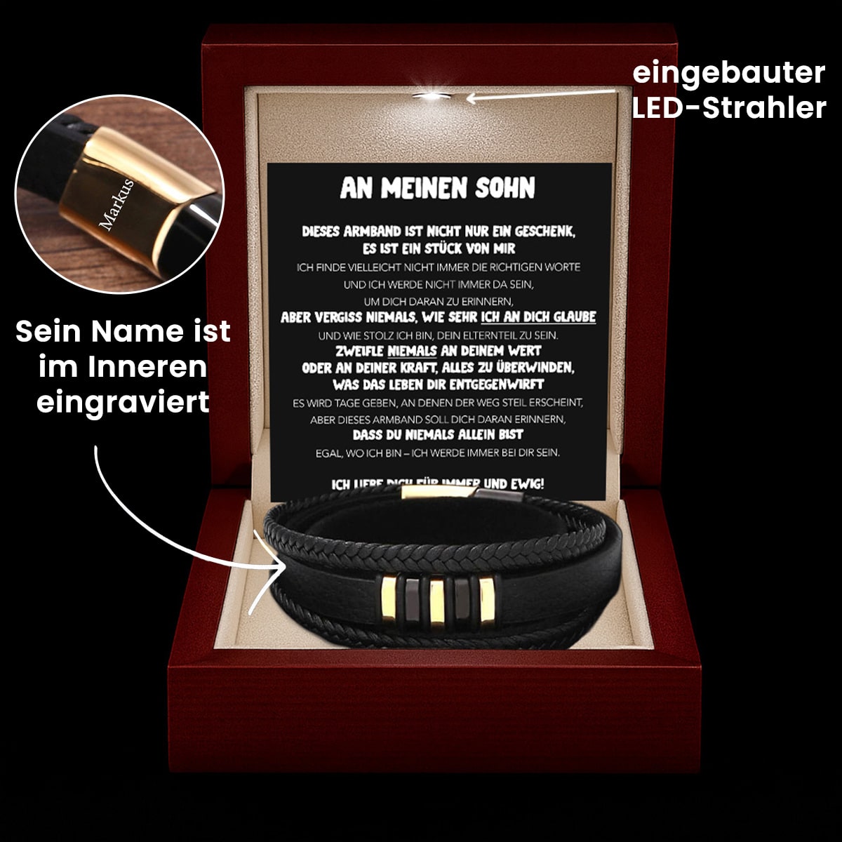 An meinen Sohn - An meinen Sohn Armband mit Gravur