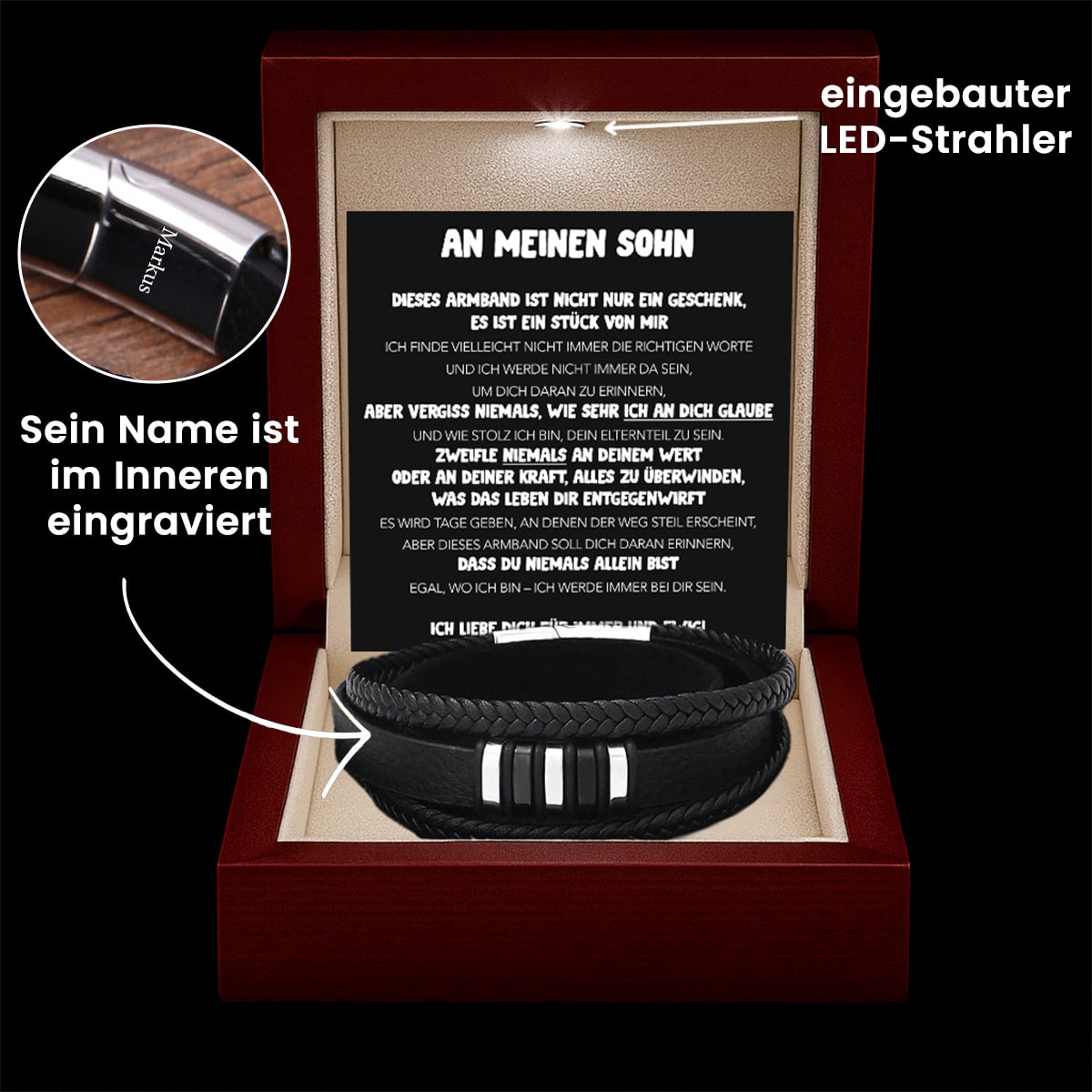 An meinen Sohn - An meinen Sohn Armband mit Gravur