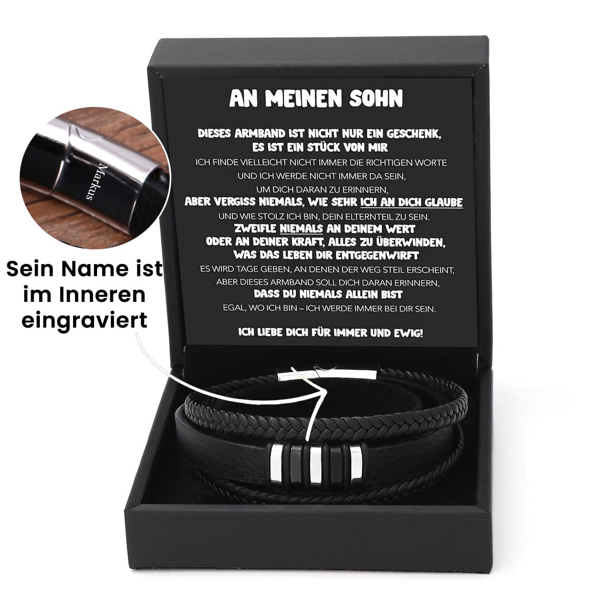 An meinen Sohn - An meinen Sohn Armband mit Gravur
