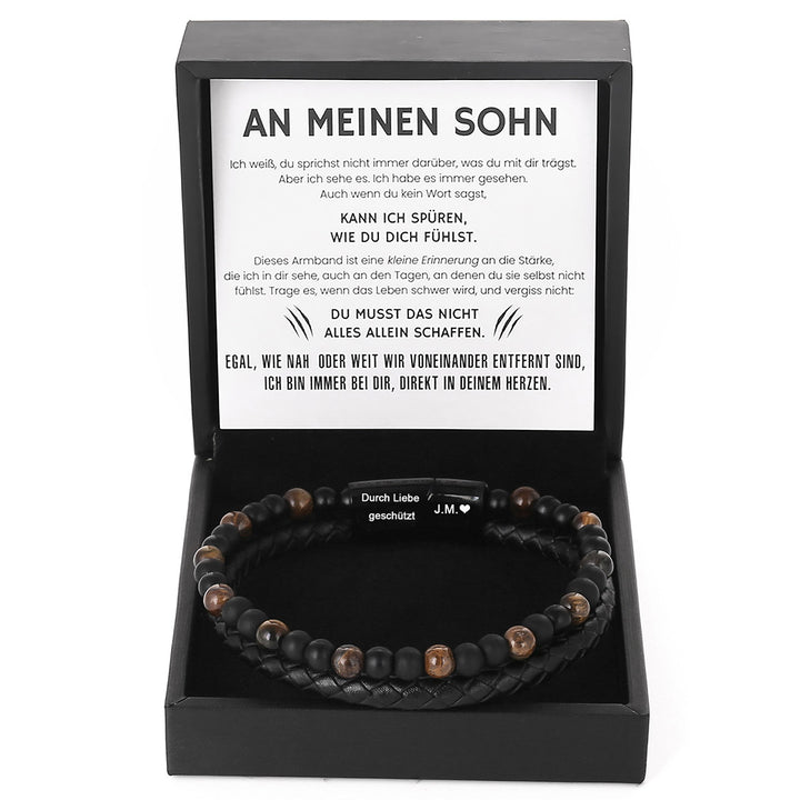 An meinen Sohn Tigerauge Armband