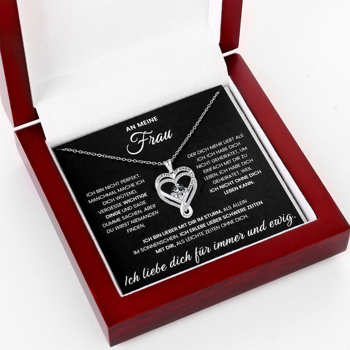 "An meine Frau" Forever Herz Halskette