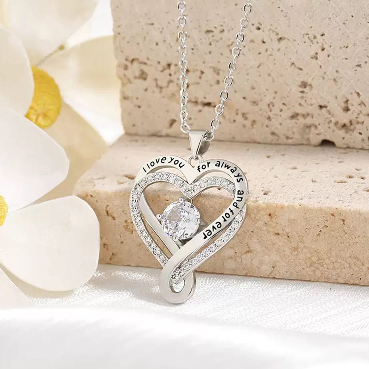 "An meine Liebe" Forever Herz Halskette