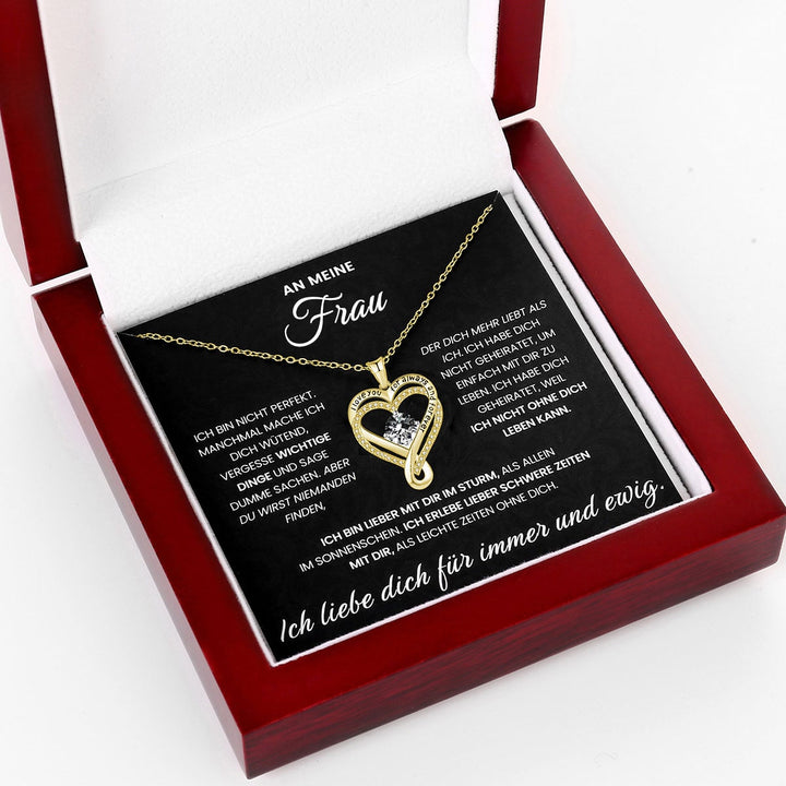 "An meine Frau" Forever Herz Halskette
