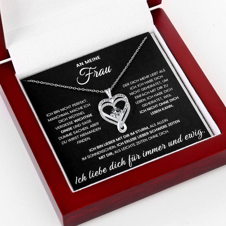 "An meine Frau" Forever Herz Halskette