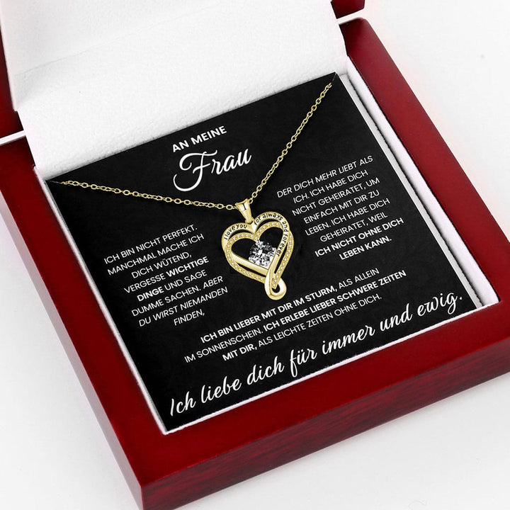 "An meine Frau" Forever Herz Halskette