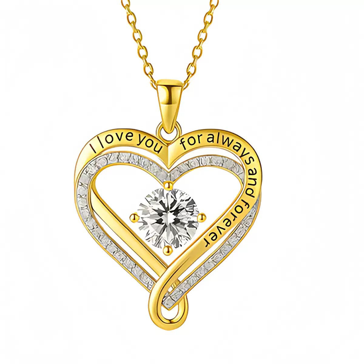 "An meine Liebe" Forever Herz Halskette