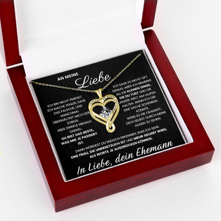 "An meine Liebe" Forever Herz Halskette