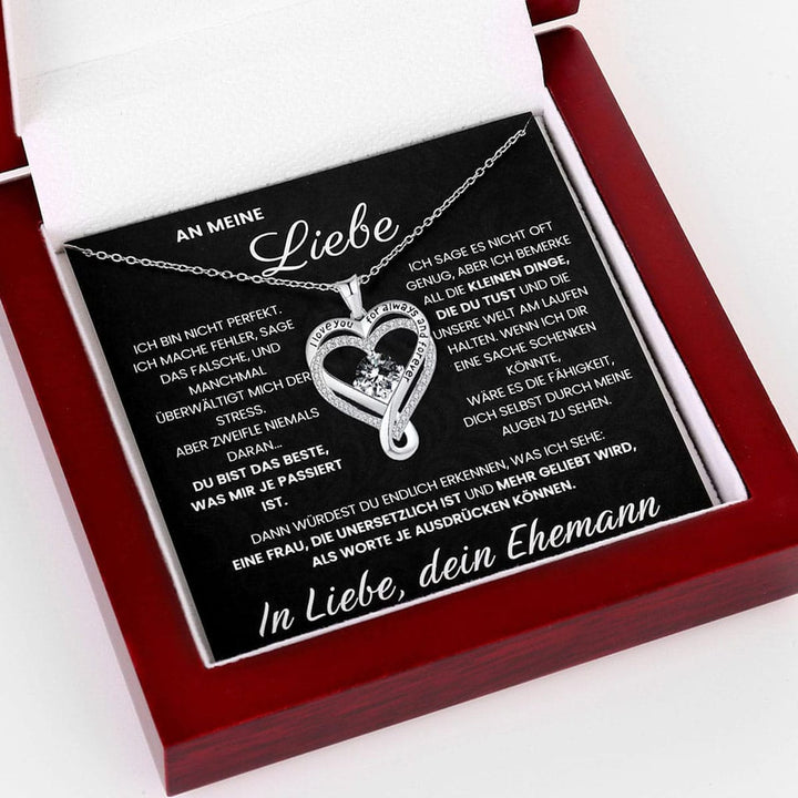 "An meine Liebe" Forever Herz Halskette