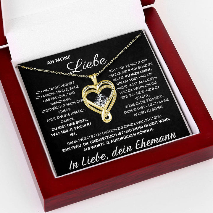 "An meine Liebe" Forever Herz Halskette