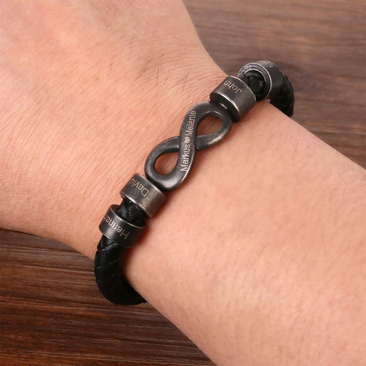 Unendlichkeits Namen Armband - Für den Mann der uns zusammenhält