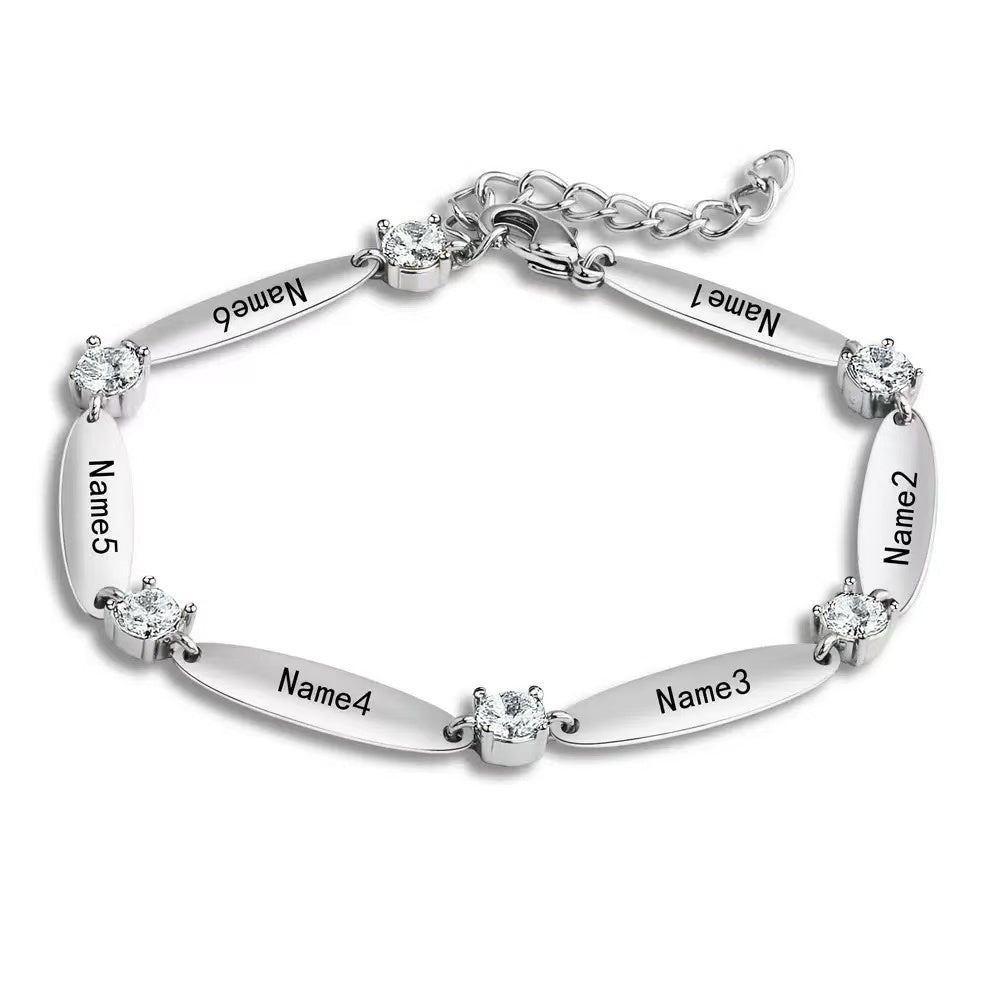 Personalisiertes Namen Armband mit Gravur