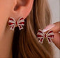 Weihnachts Ohrstecker Schleife