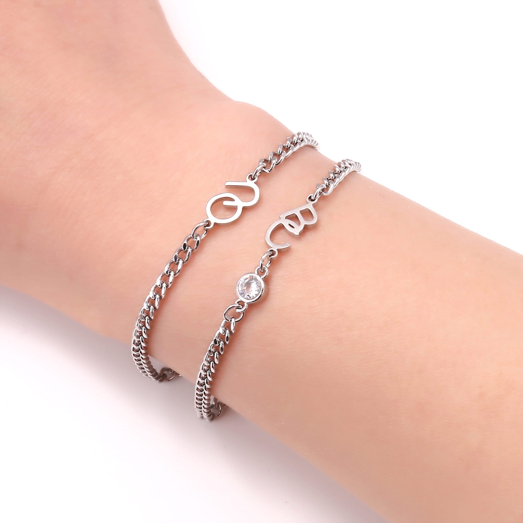 Partner Armbänder mit Initialen