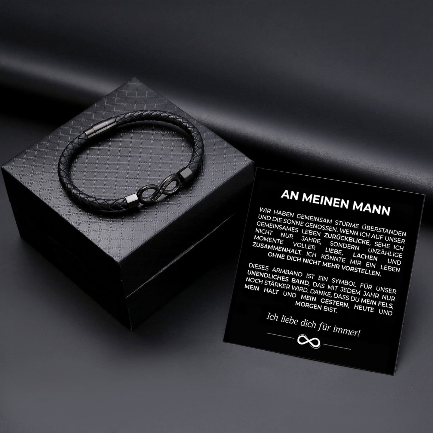 An meinen Mann - Wir gegen die Welt - Personalisiertes Unendlichkeits-Armband